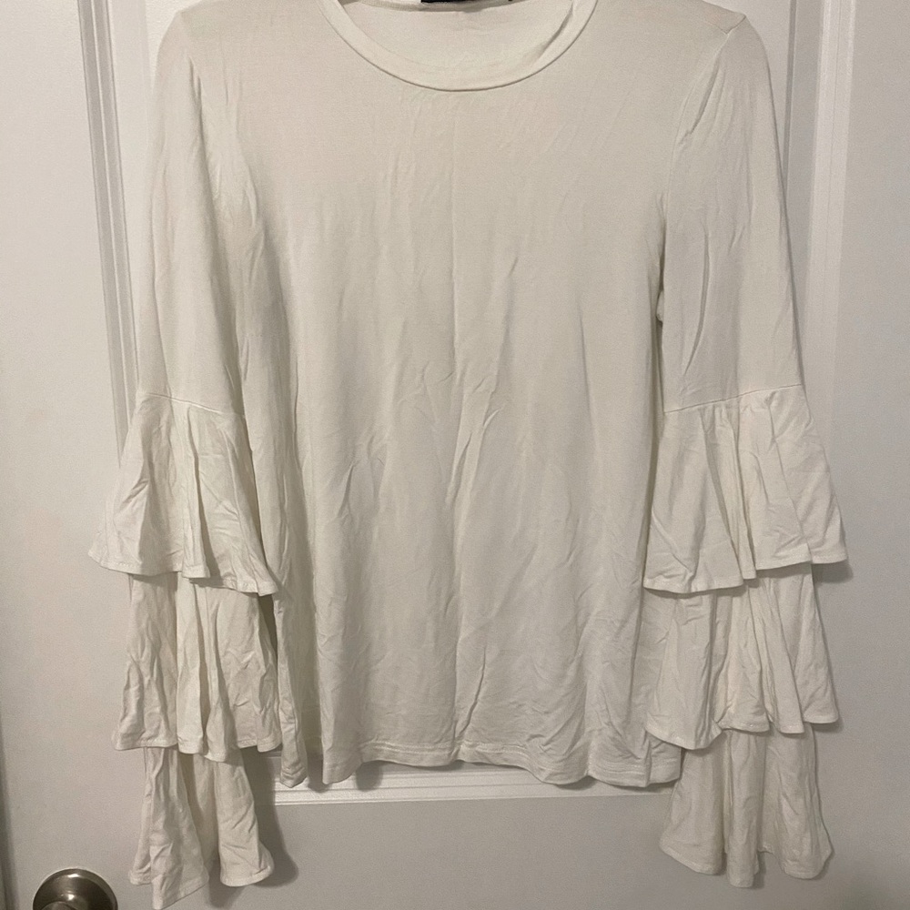 Ruffled sleeve top